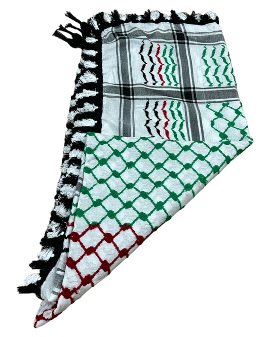 Heritage Palestine Keffiyeh with Black Tassels