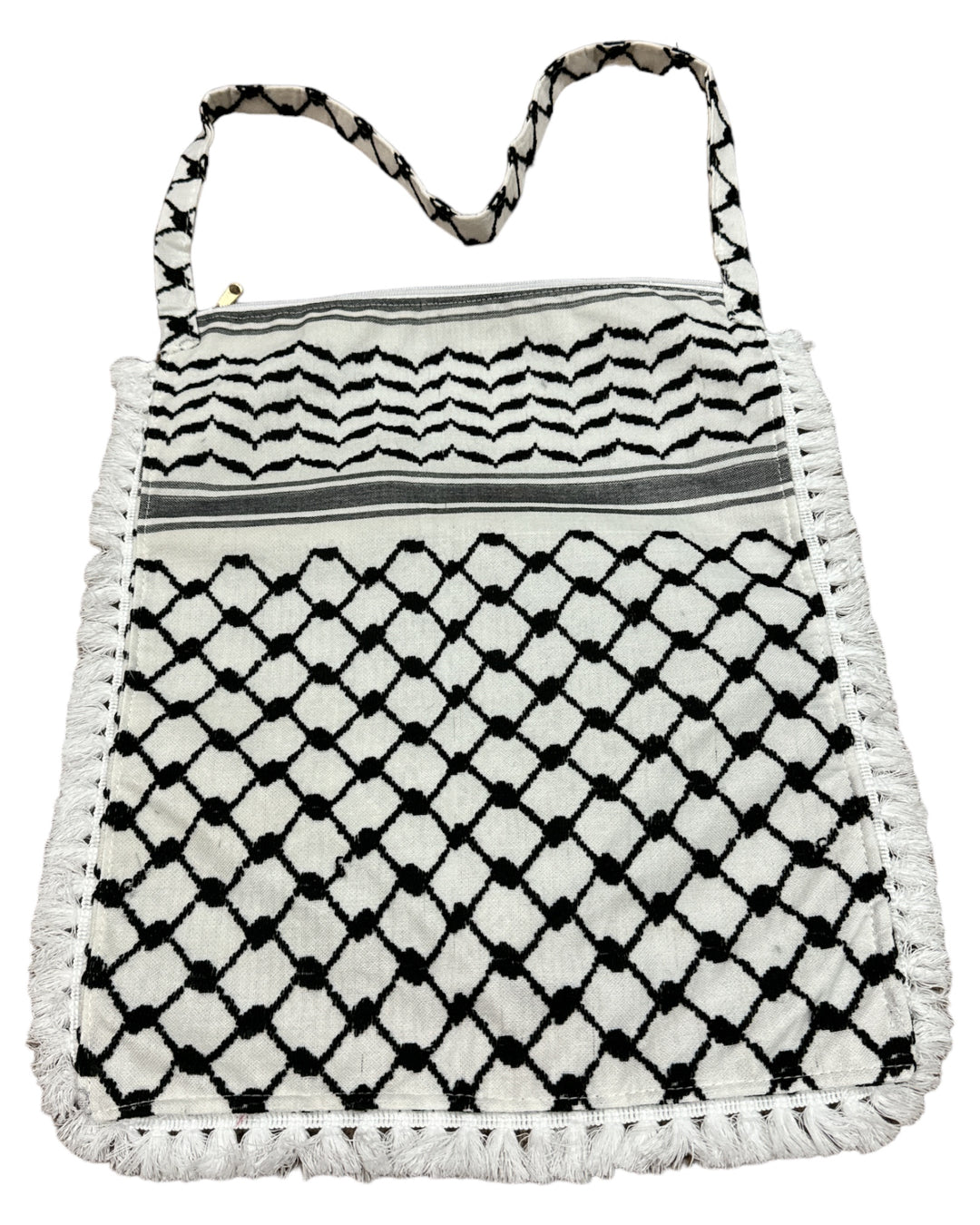 The Keffiyeh Handbag with Traditional Embroidery & Tarboosh 1 (HAND MADE)