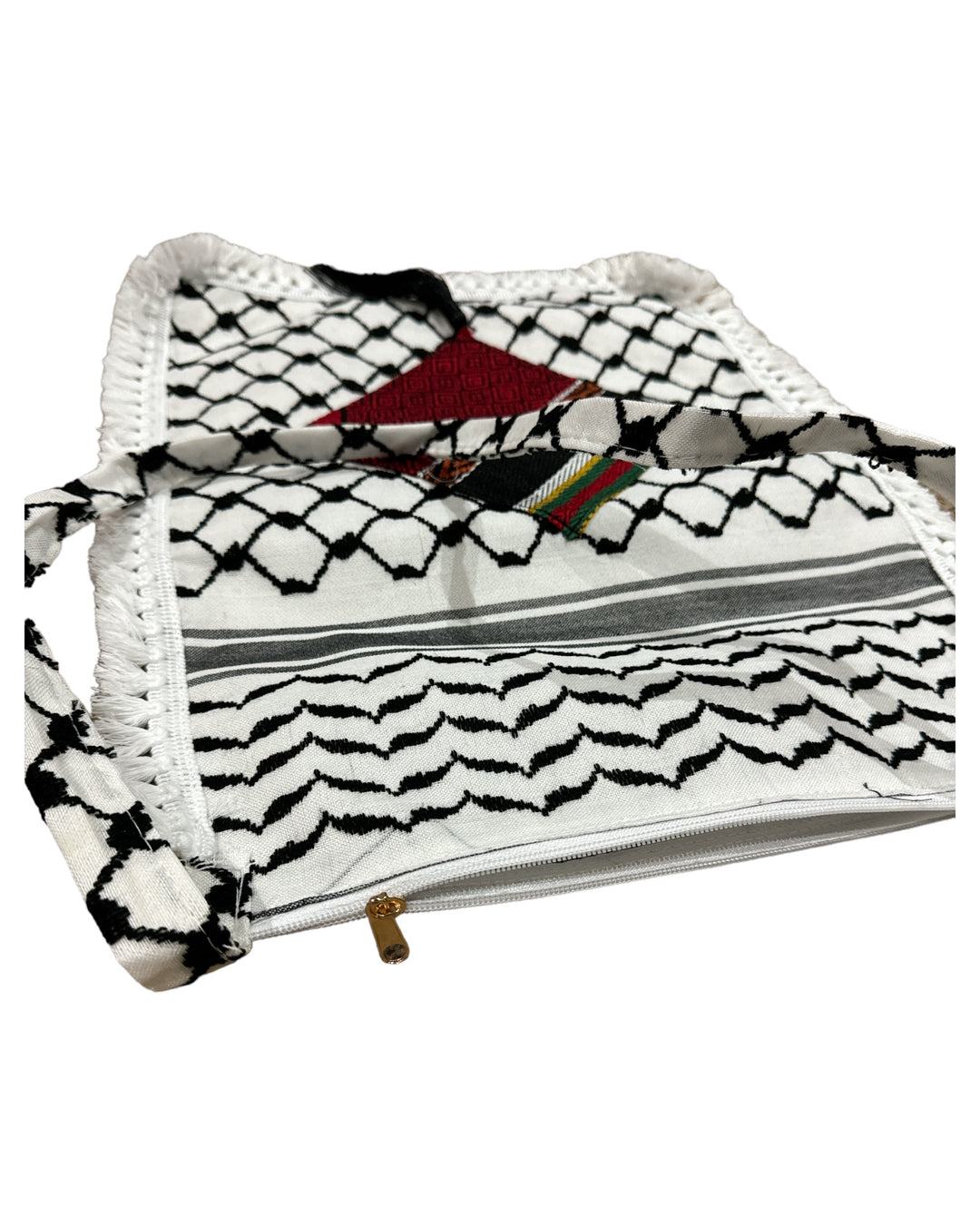 The Keffiyeh Handbag with Traditional Embroidery & Tarboosh 3 (HAND MADE)