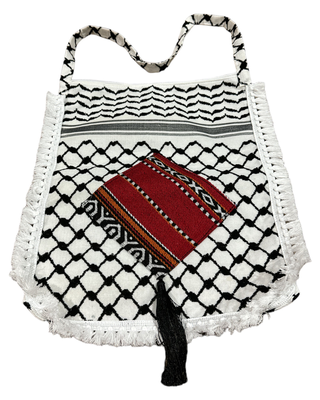 The Keffiyeh Handbag with Traditional Embroidery & Tarboosh 5 (HAND MADE)