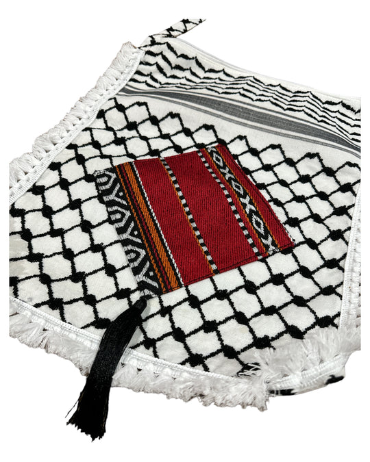 The Keffiyeh Handbag with Traditional Embroidery & Tarboosh 5 (HAND MADE)
