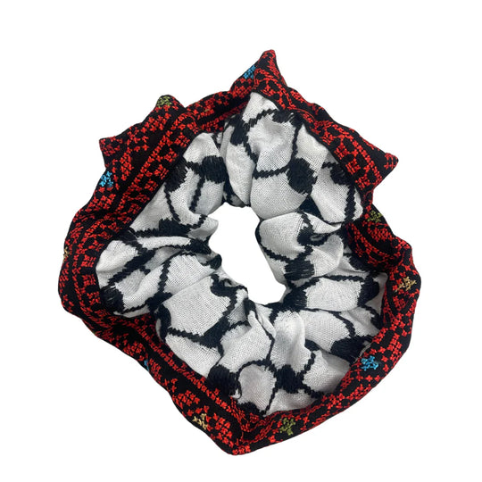 Zuhd Keffiyeh Embroided Scrunchies (HAND MADE)