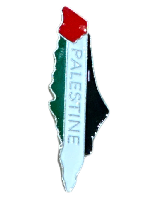 Pride Pin: Palestine Map Badge with Inscription