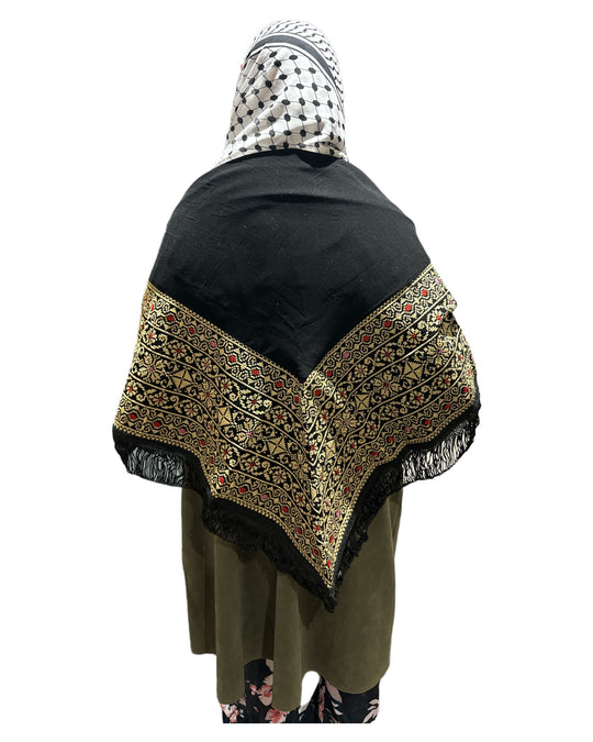 Handmade Embroidered Palestinian Shawl: A Timeless Symbol of Heritage