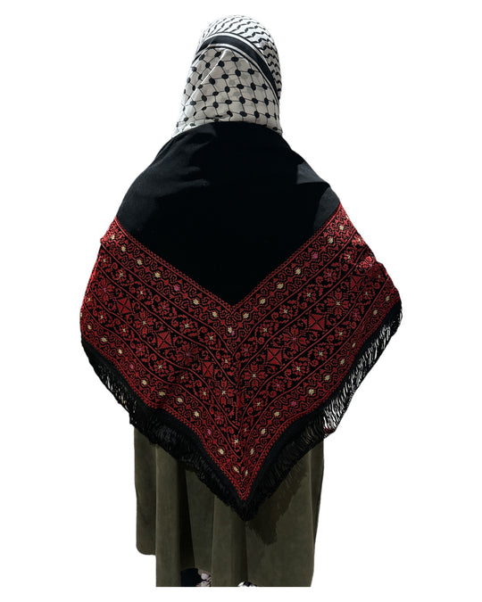 Handmade Embroidered Palestinian Shawl: A Timeless Symbol of Heritage