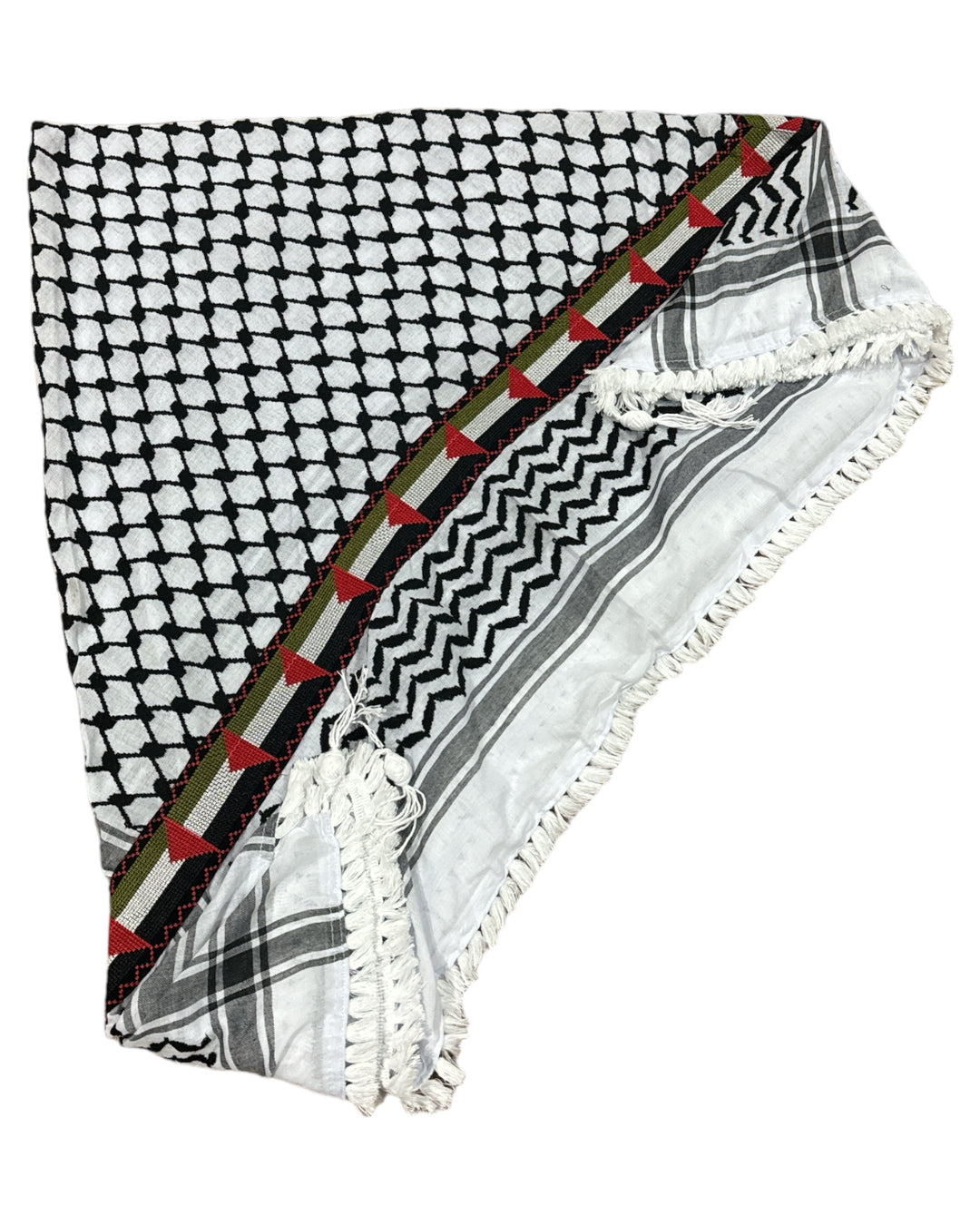 Palestine Flag Embroidered Heritage Kuffiyeh