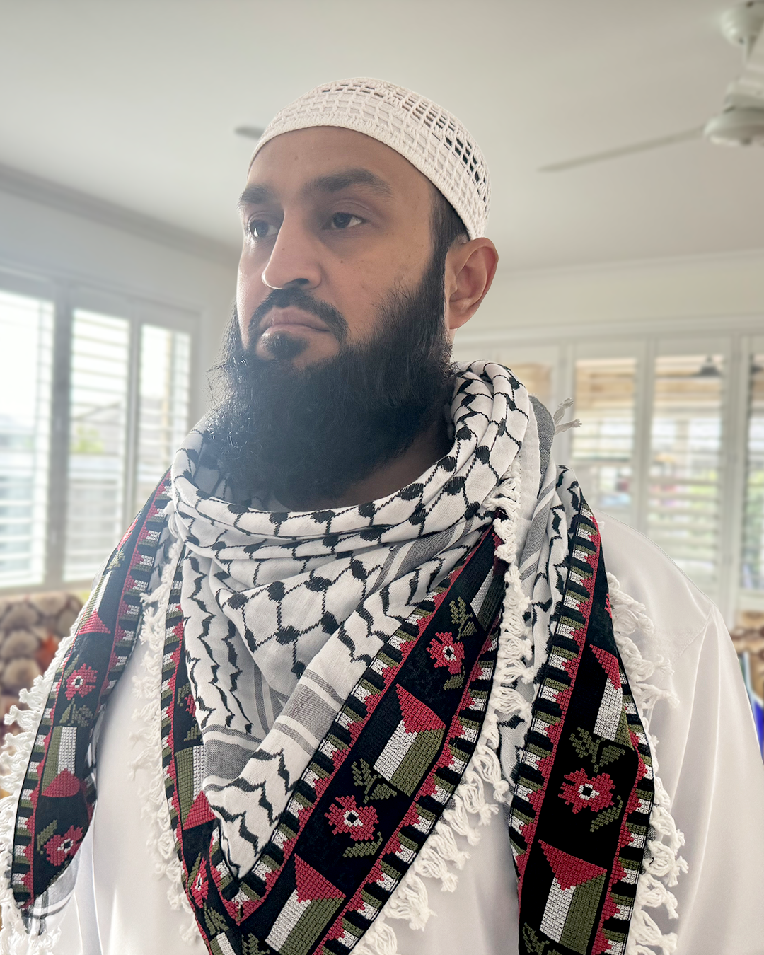 Hand-Finished Palestinian Keffiyeh