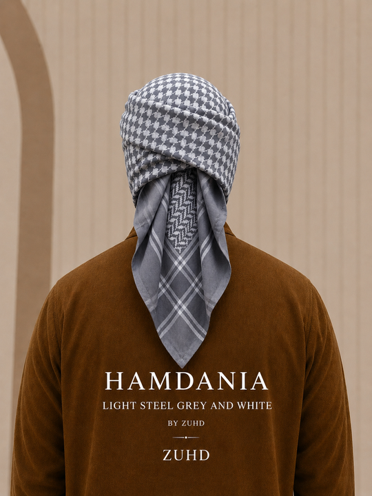 Light Steel Grey & White  - Hamdania