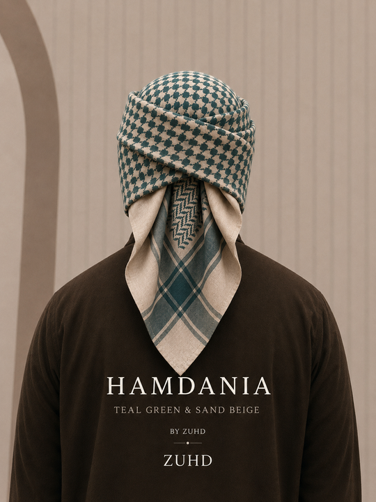Teal Green & Sand Beige - Hamdania