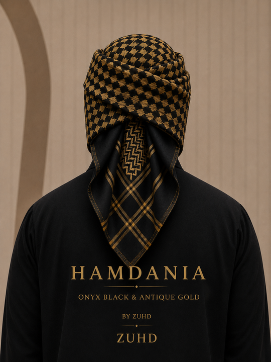Onyx Black & Antique Gold - Hamdania