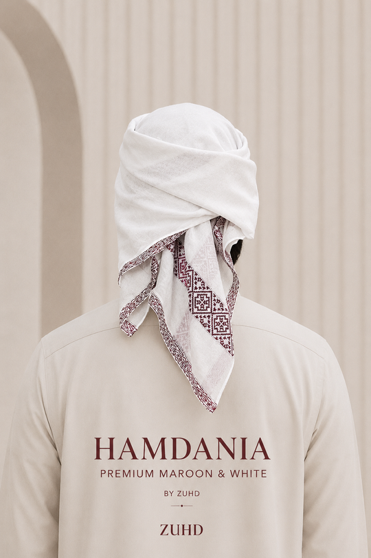 Premium Maroon & White - Hamdania