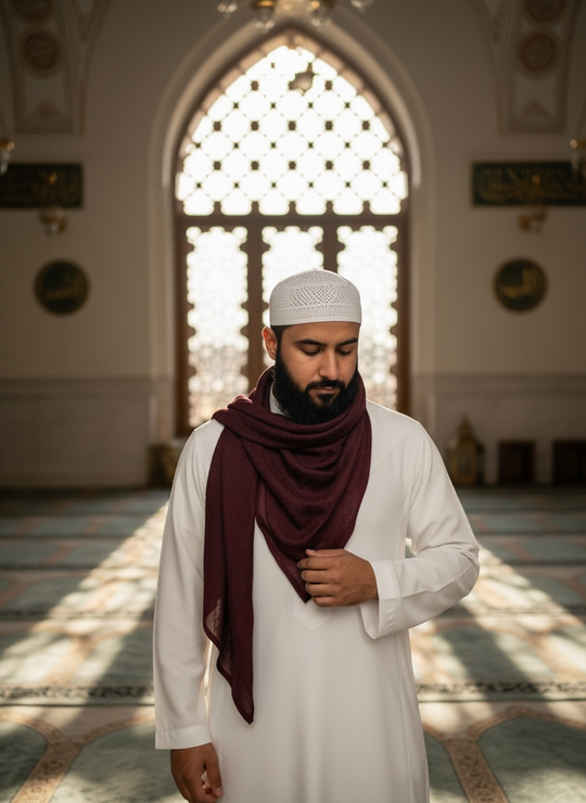 Royal Burgundy Shemagh