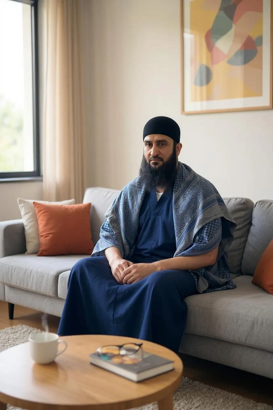 Slate Indigo Shemagh – The Urban Classic