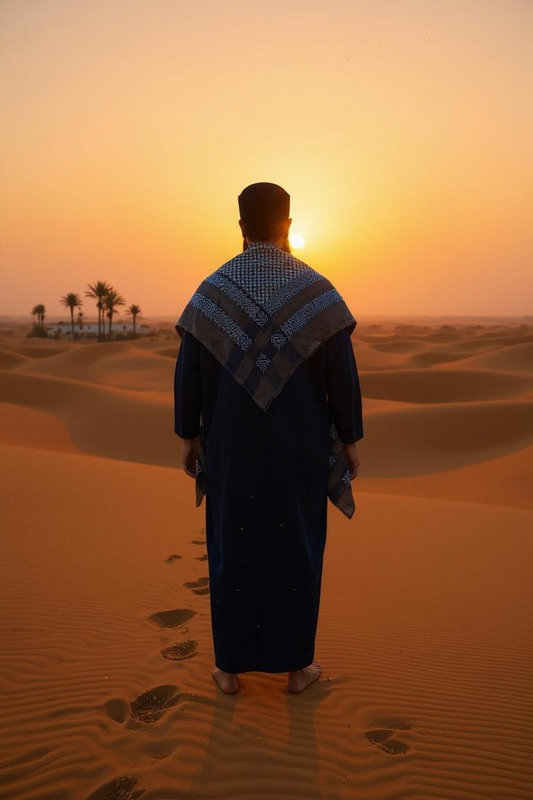 Midnight Blue Shemagh – Strength in Silence