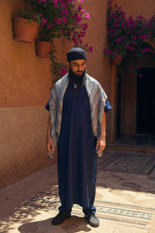 Midnight Blue Shemagh – Strength in Silence