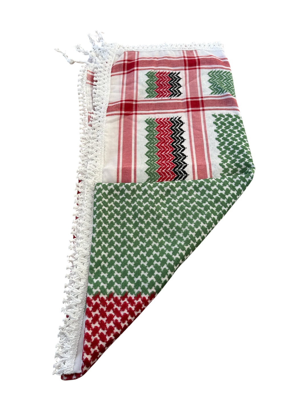 Palestine Flag Keffiyeh White Tassels Heritage