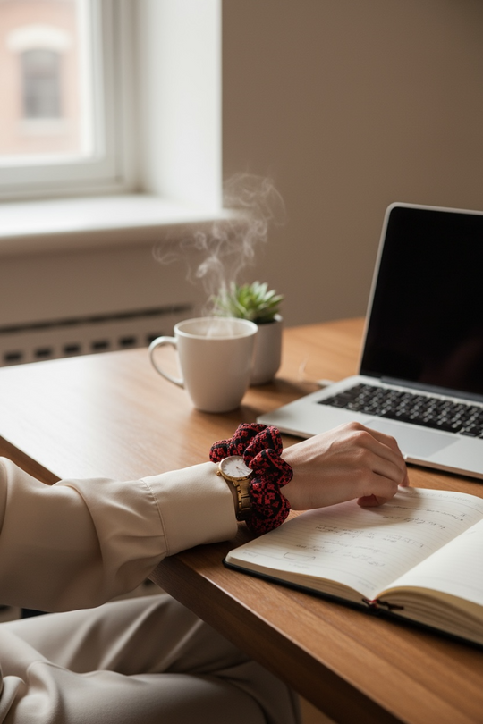 Zuhd Keffiyeh Embroided Scrunchies 2 (HAND MADE)