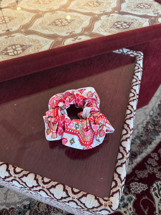 Zuhd Keffiyeh Embroided Scrunchies 6 (HAND MADE)