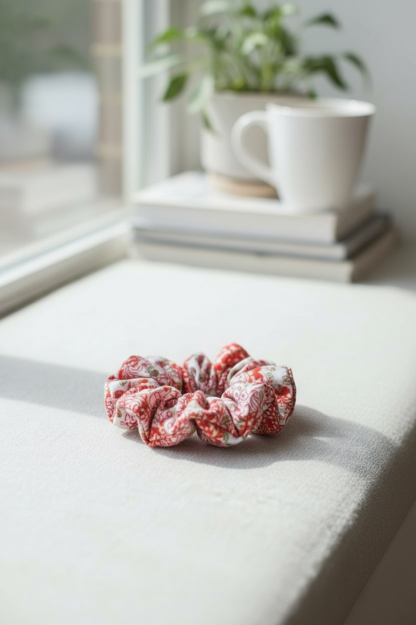 Zuhd Keffiyeh Embroided Scrunchies 6 (HAND MADE)