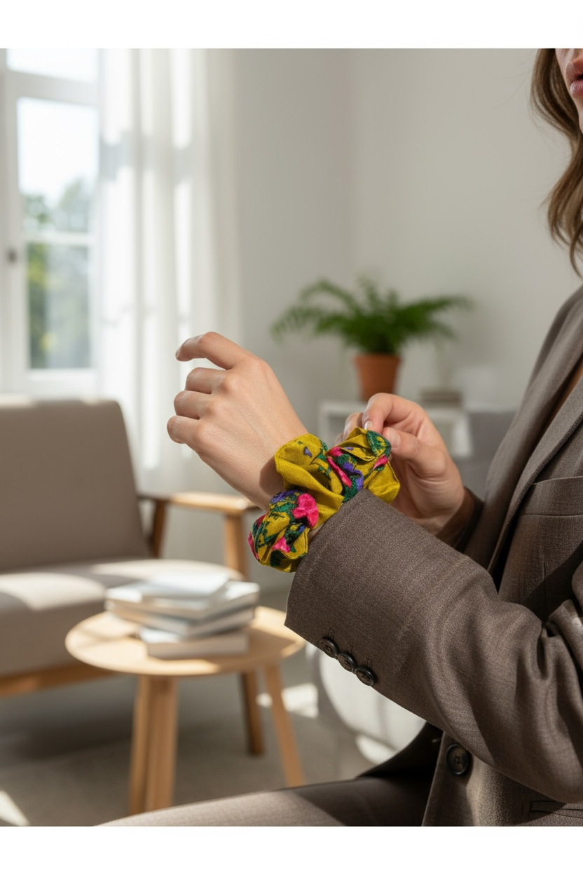 Al-Dhahab Scrunchie — Golden Threads of Heritage