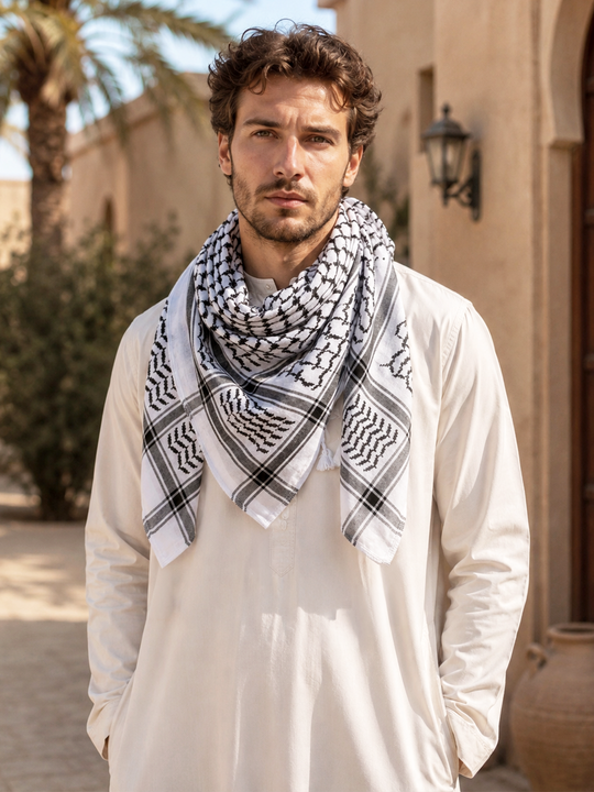 The Palestine Keffiyeh without Braids