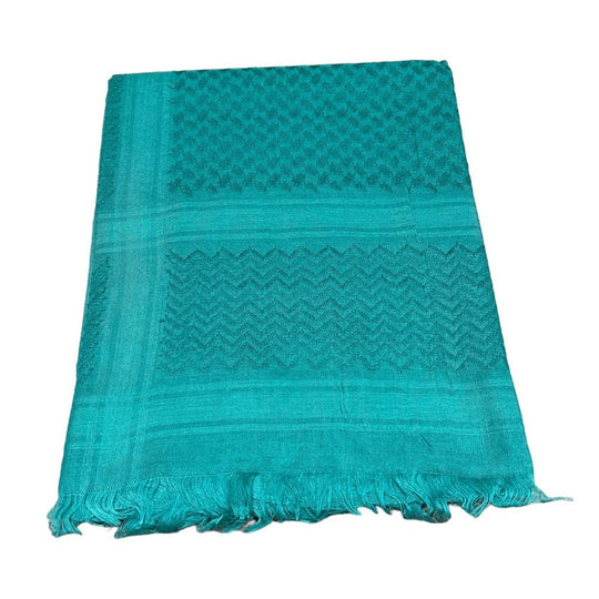 Aqua Green Shemagh with Keffiyeh Pattern for Versatile Wear - Zuhd.storeZHSHE - 48Aqua Green Shemagh with Keffiyeh Pattern for Versatile Wear