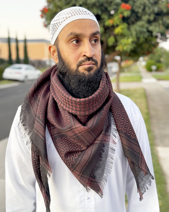 Black & Red Hues Keffiyeh Shemagh - Zuhd.storeBlack & Red Hues Keffiyeh Shemagh