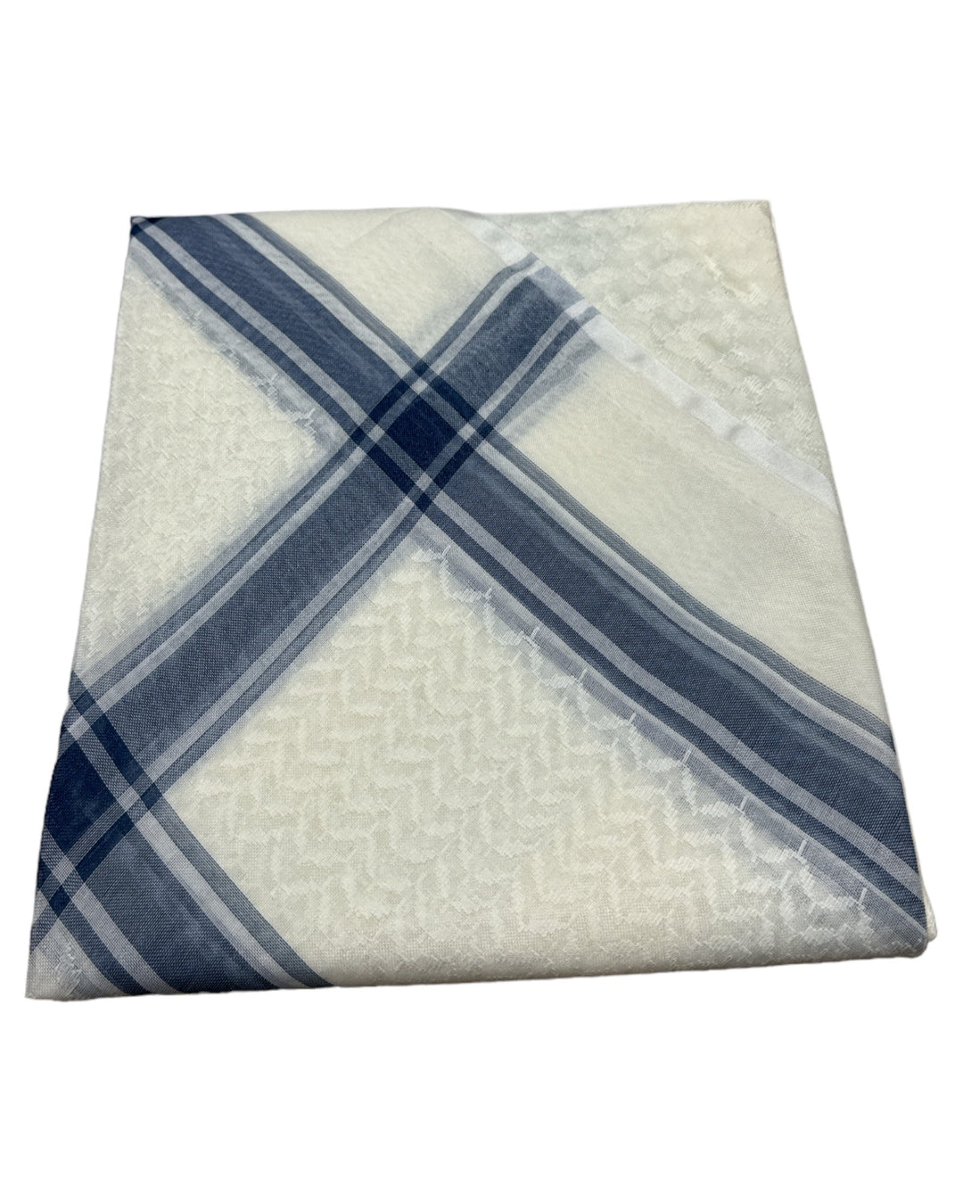 Blue & Cream Keffiyeh Shemagh - Zuhd.storeZHNKF - 4Blue & Cream Keffiyeh Shemagh