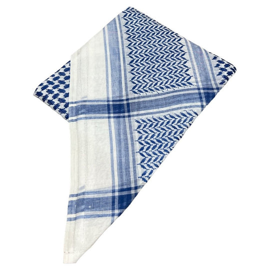 Blue & White Keffiyeh Shemagh - Zuhd.storeZHSHE - 58Blue & White Keffiyeh Shemagh