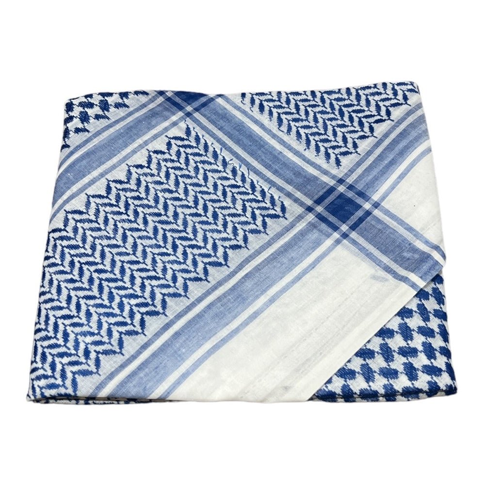 Blue & White Keffiyeh Shemagh - Zuhd.storeZHSHE - 58Blue & White Keffiyeh Shemagh