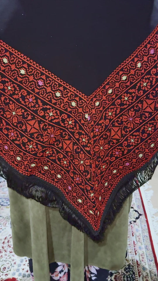 Handmade Embroidered Palestinian Shawl: A Timeless Symbol of Heritage