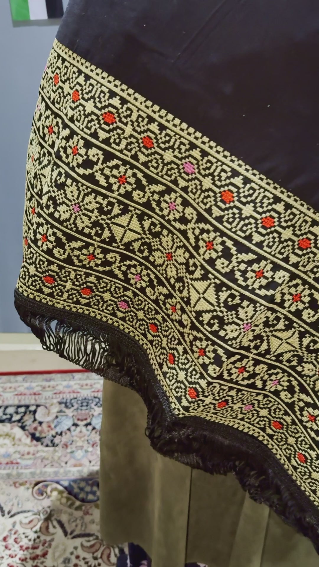 Handmade Embroidered Palestinian Shawl: A Timeless Symbol of Heritage