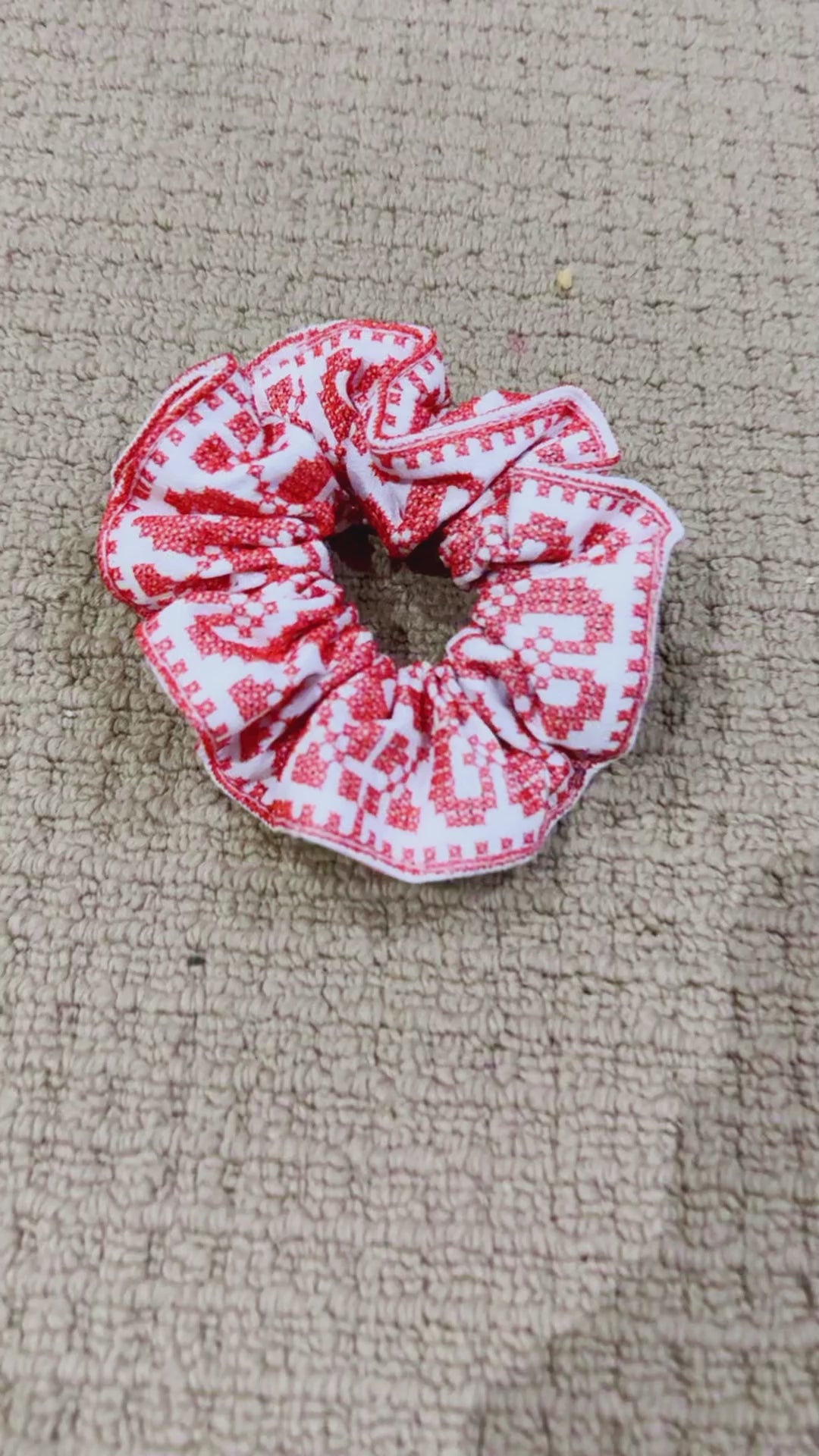 Zuhd Keffiyeh Embroided Scrunchies 3 (HAND MADE)